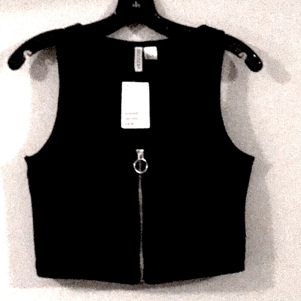 Dividcd vest black.